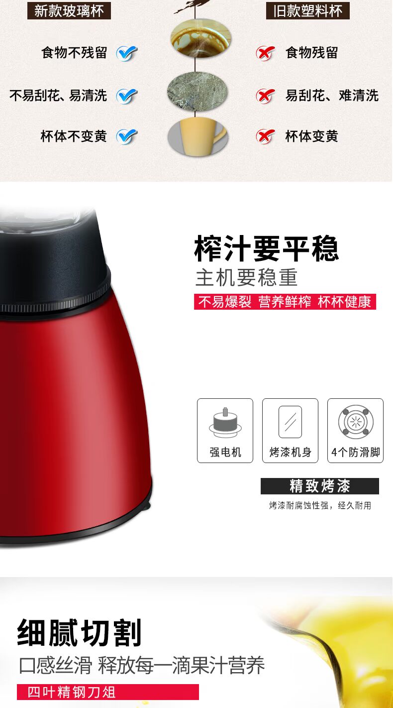 may ep cam Máy ép trái cây Red Emperor B5 máy ép trái cây gia đình đa chức năng máy làm sữa đậu nành trái cây và máy ép rau quả bơ - Máy ép trái cây máy xay hạt