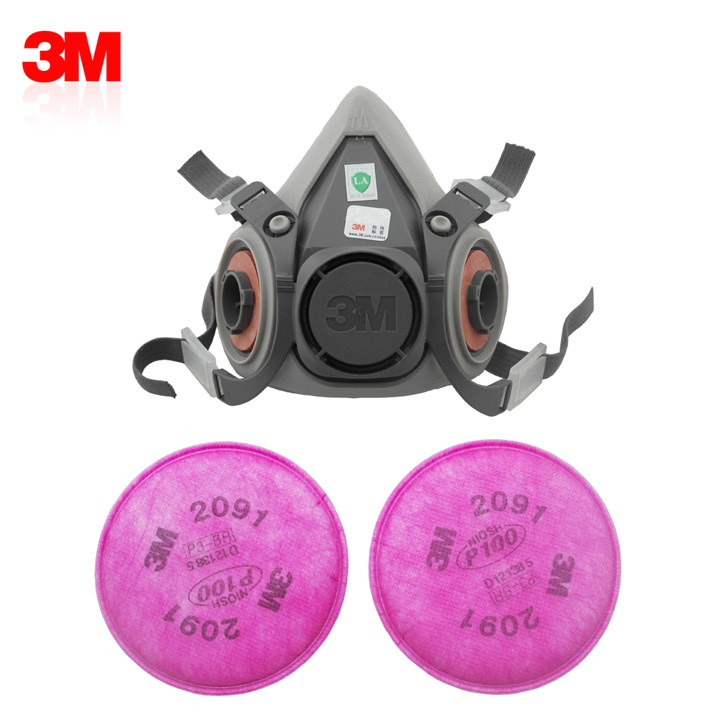 Free Shipping 3M 6200 Spray Paint/Dust Mask respirator+3M 2091 P100 Filters eBay