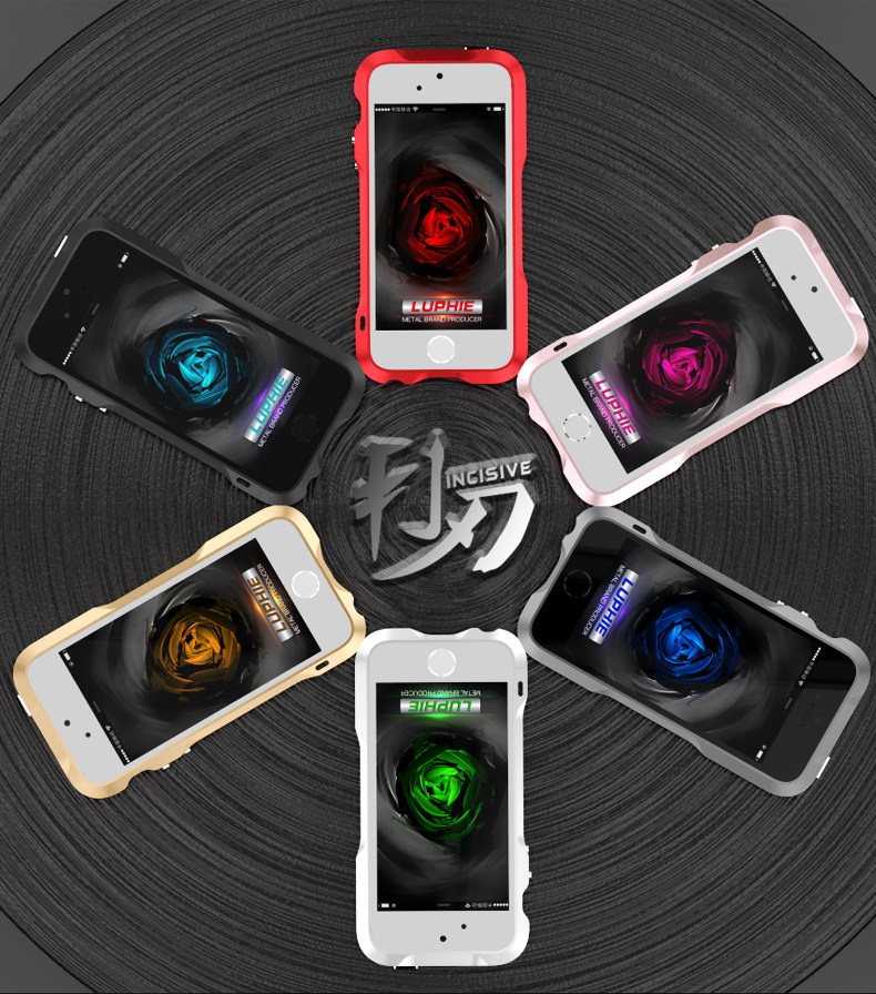 Luphie Incisive Sword Slim Light Aluminum Bumper Metal Shell Case for Apple iPhone SE/5S/5