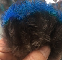 Fengling base source pure blue large piece imitation jade diy material pulp good waterproof finely selected peacock feather blue piece