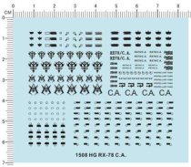 Gundam model HG RX-78 C A Char Special (Gundam Zagu) water patch (1508)