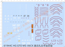 Gundam model HG GTO MS-06CK zagu (semi-Gannon type) special water patch (61944C)