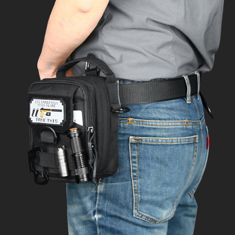 EDC multi-functional large-capacity waist bag portable waist bag multi-purpose large-screen mobile phone Messenger small bag combat readiness emergency bag