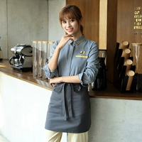 Женский топ + однотонный фартук