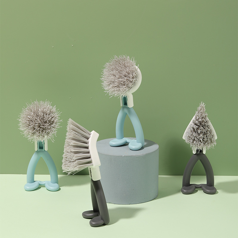 Japanese-Style Foldable Cleaning Brush for Home Use, Kitchen Stain Removal Basket Brush, Standable Crevice Brush, Multifunctional Small Brush