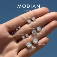 Серьги MODIAN VVS1 с муассанитом чистоты S925, модные серьги из стерлингового серебра OL, легкие роскошные серьги с бриллиантами высокого класса