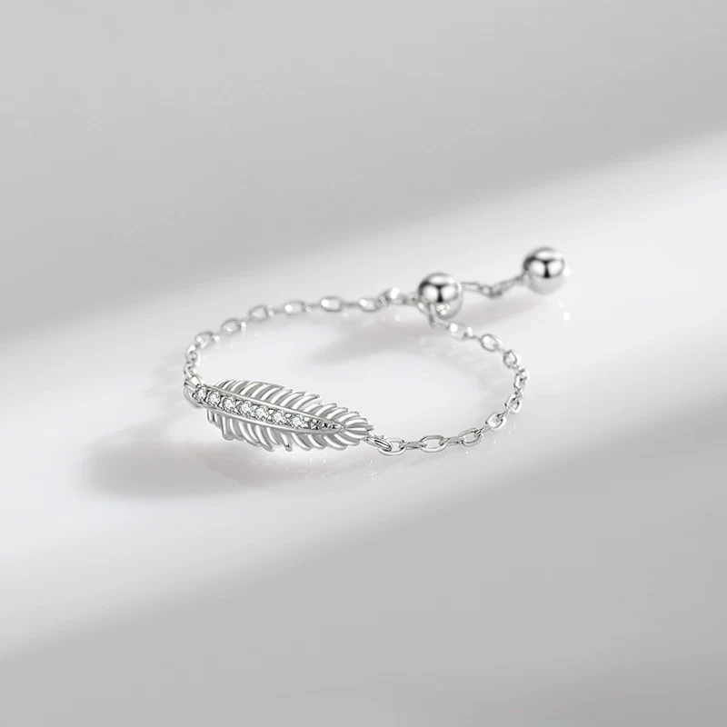 Genuine design sophisticated small fashionable universal adjustable ring, silver 925 sample, micro incrustation