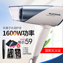 Feike hair dryer household does not hurt chills hot air negative ion small power foldable student silent hair dryer