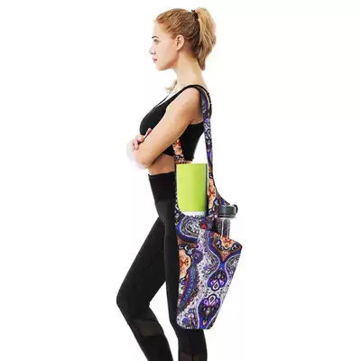 Retro ethnic windsurfing cloth yoga bag Fashion lightweight yoga mat storage bag female yoga fitness bag sports backpack