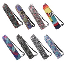 Fashion canvas yoga bag Mens and womens yoga mat back bag storage back bag Lightweight yoga bag Sports fitness bag custom