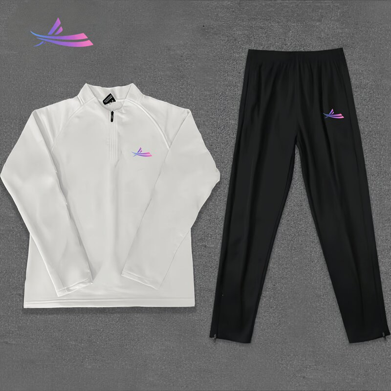 Volan Oregon Track and Field Training Suit Set Autumn and Winter Quick-Drying Long-Sleeved Long Pants for Men and Women Running Fitness Zipper Long Pants