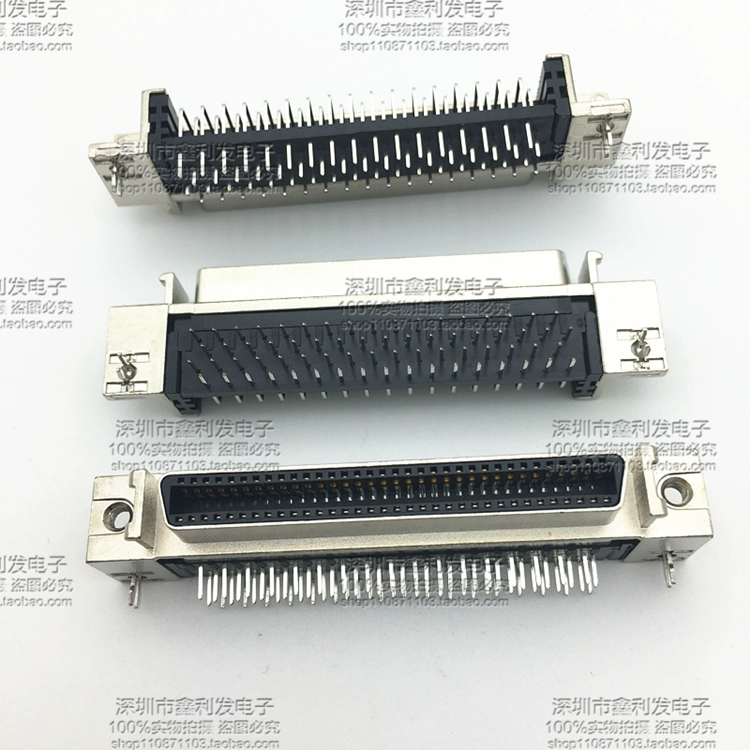 Đầu nối SCSI ổ cắm cái uốn cong scsi-68P ghế nữ có rãnh 90 độ chân uốn cong kim uốn HPCN loại servo uốn cong nữ