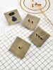 Pialt Antique-Style 86 Type Bronze Brushed Metal Toggle Switch Socket Hotel New Chinese Style Single Switch