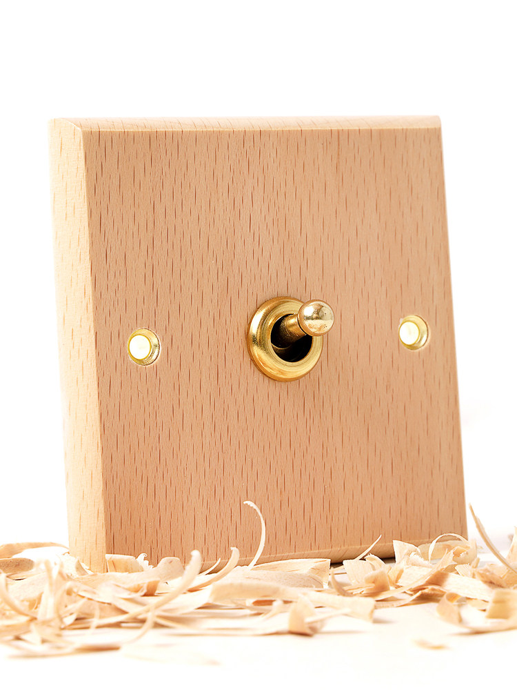Pialt Beech Wood Color Hong Kong 13A Hong Kong Version Electrical Switch British Standard Hong Kong and Macau Electrical System Light Switch Lever Switch Socket