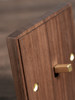 Pialt[Beihangjiao]Black Walnut Solid Wood Panel Brass Lever Retro Switch 86 Type Single Switch Putian