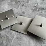 Pialt 86 рисунок из нержавеющей стали матовой выключатель для дома ретро -рычаг панели темная установка