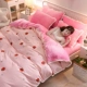 Dày mùa thu ấm áp và mùa đông gia đình nhung san hô bốn tấm cashmere flannel luật Levin quilt mét giường 1.8m - Bộ đồ giường bốn mảnh