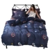 Mùa đông dày gia đình ấm áp nhung san hô bốn luật Levin cashmere flannel tấm hai mặt quilt giường 1.8m - Bộ đồ giường bốn mảnh