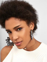 0 new fashion alloy multi-color acrylic flower earrings womens European and American trend accessories ear accessories