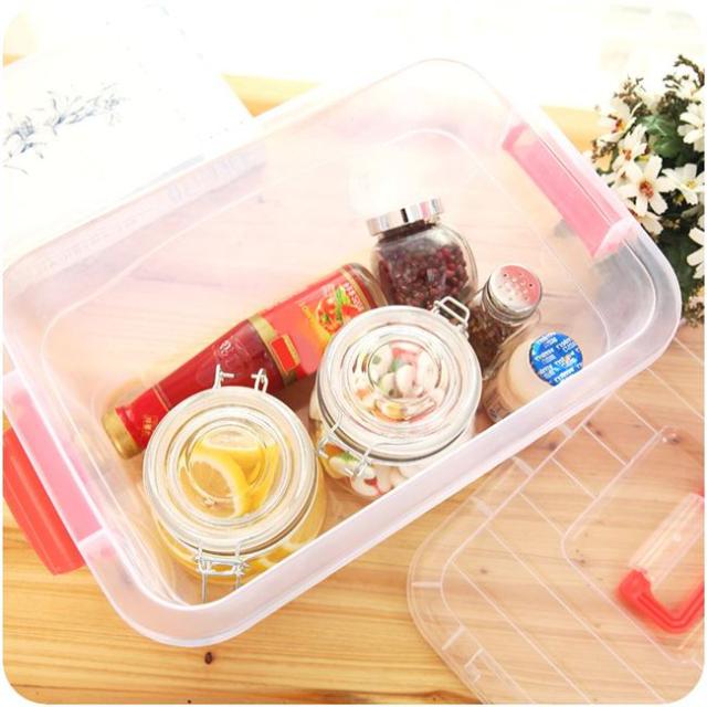 hộp đựng mỹ phẩm có nắp Hộp nhựa vệ sinh hộp lưu trữ hộp lưu trữ hoàn thiện lớn vừa thiết bị gia dụng trong suốt hộp nhỏ hộp nano hộp hộp đựng trang điểm