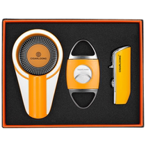 CIGARLOONG Cigar Cigar Smoking Accessory Three-piece Set Sharp Cigar Cutter Ashtray Multifunctional Lighter Set