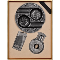 CIGARLOONG cigar ashtray sharp V-cut multifunctional lighter three-piece set CLT-21JZ1