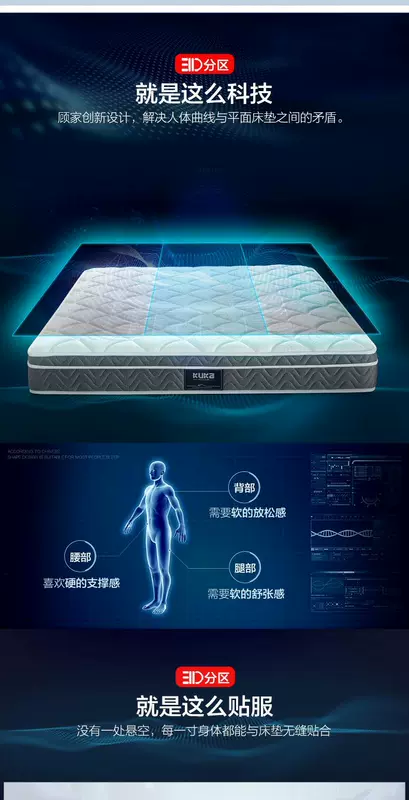 Gu 3D đám mây pad nhập khẩu xơ dừa cao su thiên nhiên Simmons độc lập xuân trên cả hai mặt của đĩa cứng và mềm nệm 0001 - Nệm