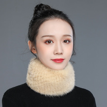 Fur bib women warm neck guard Korean fashion winter mink fur collar thick woven new fur scarf