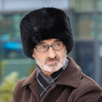 Middle-aged and elderly fur hat men winter thickened warm rabbit hair hat father father hat old man Northeast hat