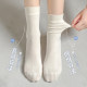 Zhuji Socks ຂອງແມ່ຍິງພາກຮຽນ spring ແລະດູໃບໄມ້ລົ່ນກາງທໍ່ Socks ເດັກຍິງກິລາ Deodorant Loafers Confinement ສີຂາວ Pile Cotton Socks Summer