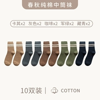 『10 Двойной упаковку』 Khaki 2 Double + Grey 2 Double + Coffe