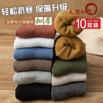 Socks mens autumn and winter mens socks cotton thick warm stockings tide winter thick towel plus velvet long tube