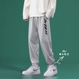 Мужские осенние демисезонные трендовые штаны, спортивные повседневные брюки для отдыха, в корейском стиле, на шнурках, свободный крой