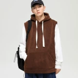 Утепленный мужской осенний жилет, японская зимняя толстовка с капюшоном, кардиган