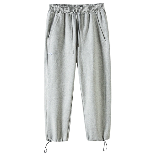 Мужские осенние демисезонные трендовые штаны, спортивные повседневные брюки для отдыха, в корейском стиле, на шнурках, свободный крой