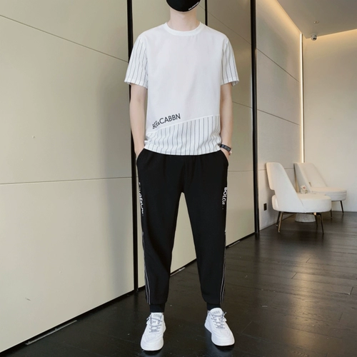 Tide, шелковый спортивный костюм, тонкая футболка с коротким рукавом