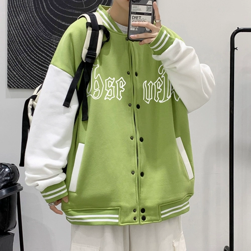 Бейсбольная осенняя демисезонная форма, куртка для отдыха, в американском стиле, свободный крой