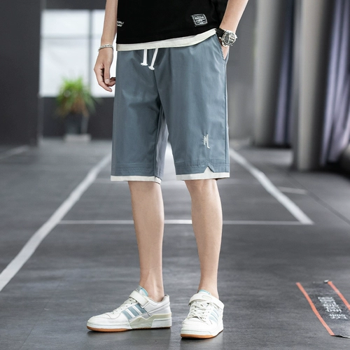 Летние шорты, тонкие трендовые штаны, оверсайз, в корейском стиле, свободный прямой крой