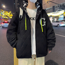 Куртка 两面穿棉衣男士冬季2024年新款棉服个性潮牌青春活力百搭男生外套