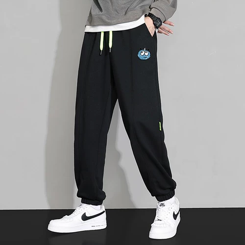 Мужские осенние демисезонные штаны, спортивные утепленные повседневные брюки, оверсайз, свободный крой, подходит для подростков