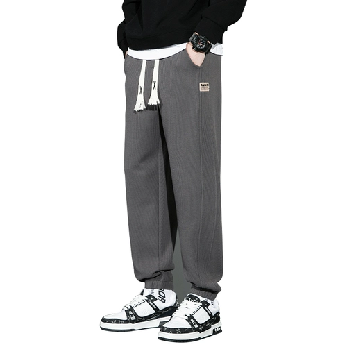 Мужские осенние штаны, спортивные повседневные брюки для отдыха, оверсайз, свободный крой