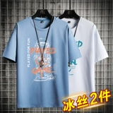 Тонкая шелковая хлопковая футболка с коротким рукавом, коллекция 2022