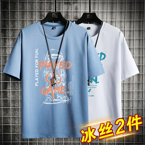 Тонкая шелковая хлопковая футболка с коротким рукавом, коллекция 2022