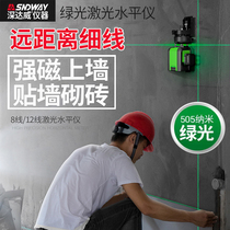 Deep Dawei laser level green light infrared line marking instrument Automatic line 2 line 8 line 12 line ultra-flat to the ground instrument