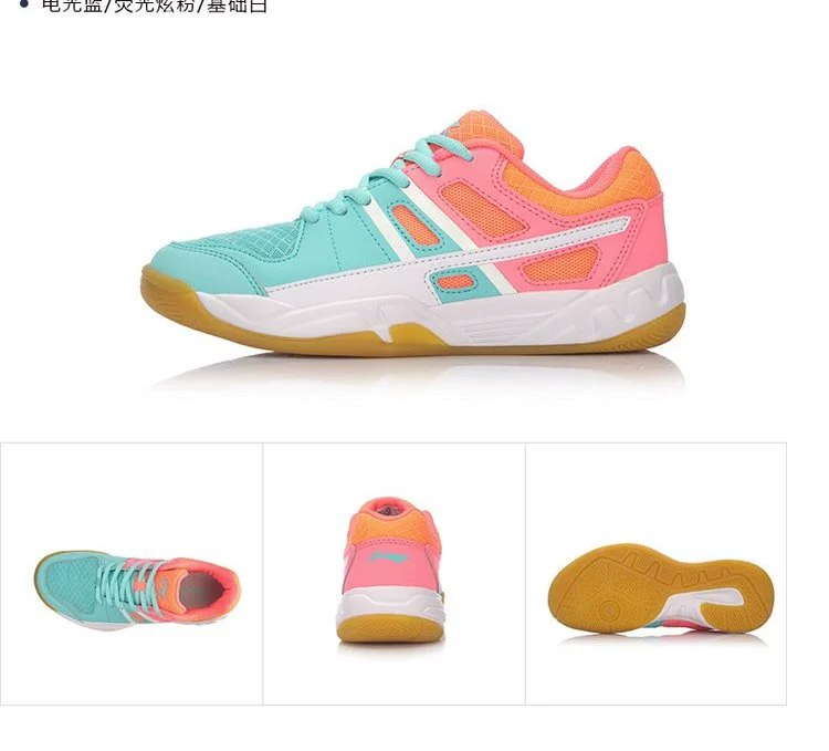 Giày cầu lông Lining / Li Ning Li Ning Giày nữ tấn công mới mang giày chống trượt AYTM054 - Giày cầu lông