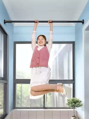 Hole-free curtain rod Bedroom installation-free telescopic Roman rod Ultra-long 4 meters nail-free hanging rod Powder room drying rod