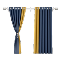 Curtain shading 2024 new style punch-free installation sunshade soundproof curtain bay window rental room balcony small curtain 1651