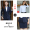 Navy jacket+skirt+complimentary shirt