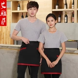 Официант отеля T -For -Short -sleaded Fast Food на вынос барбекю для чайного чайного дома горячий горшок для пекарня пекарня супермаркет летняя одежда