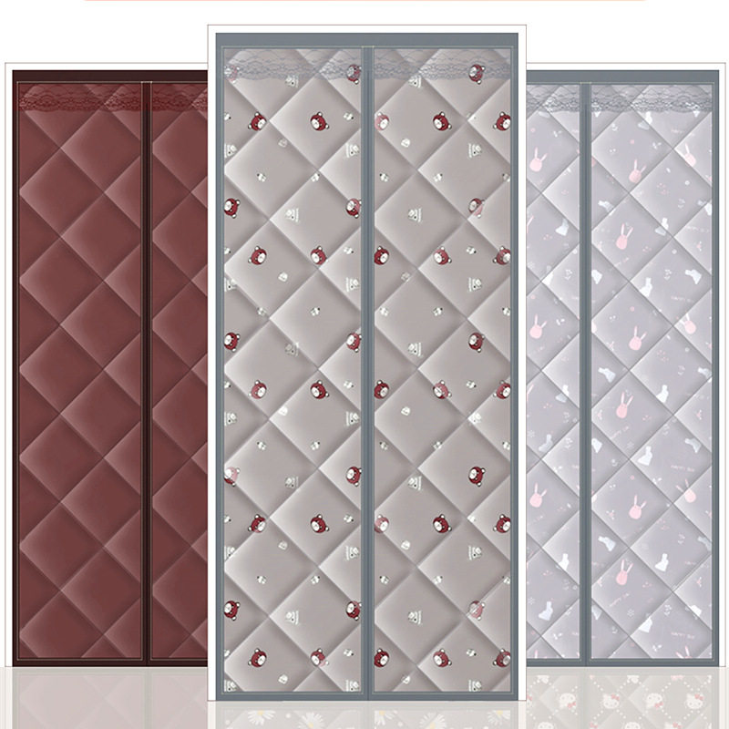 Winter cotton door curtain cold protection and warmth insulation home on the suction wind partition curtain thickened self-absorbing magnet sound insulation and windproof
